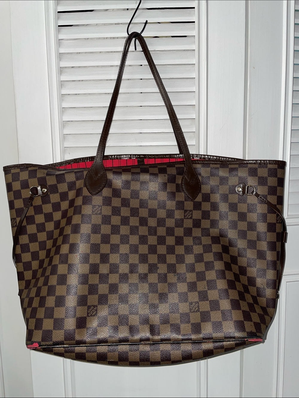 Louis Vuitton look a like Brown Monogram large purse handbag shoulder bag purse - Picture 3 of 16